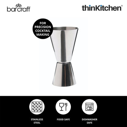 BarCraft Stainless Steel Dual Spirit Measure Cup