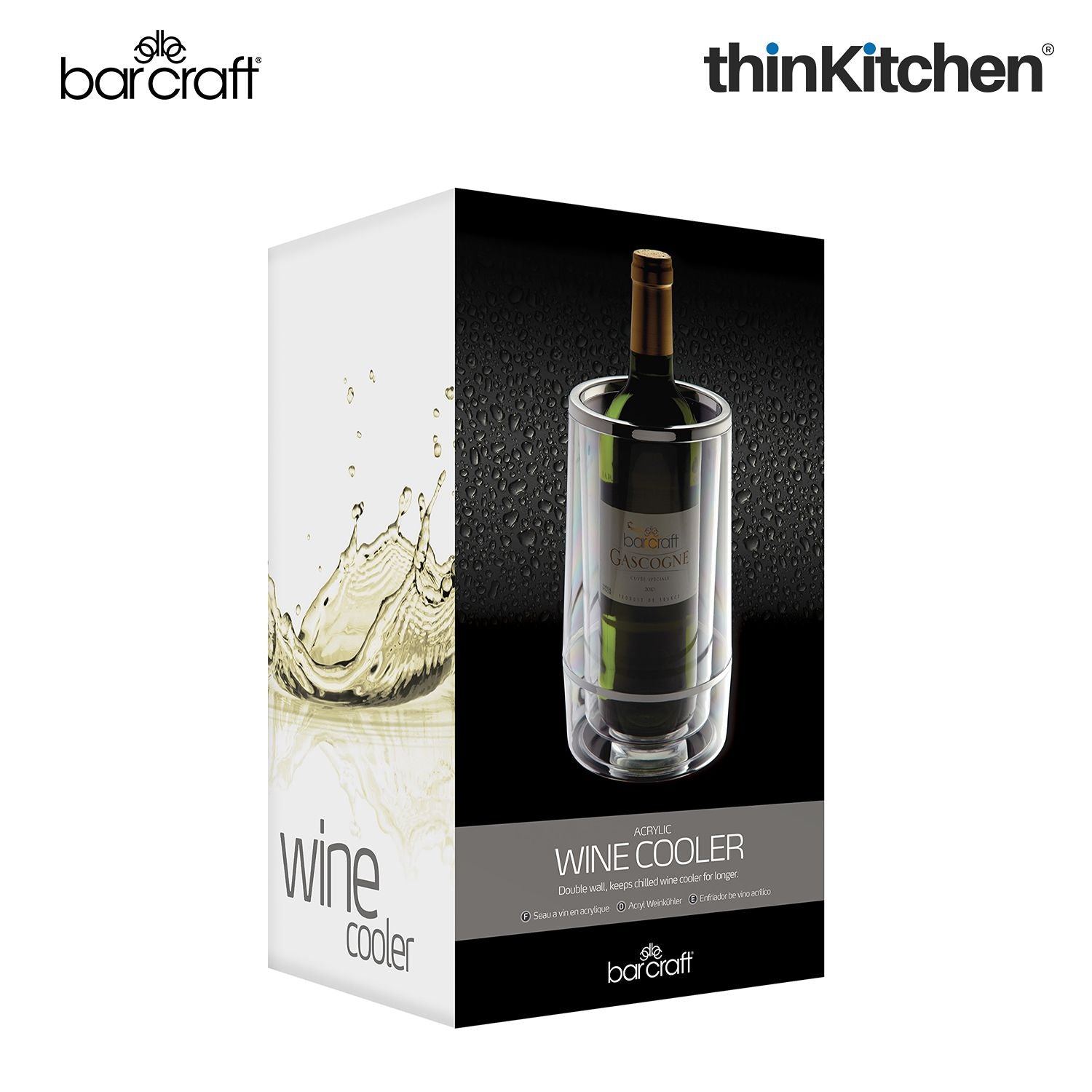 BarCraft Acrylic Double Walled Wine Cooler - 10