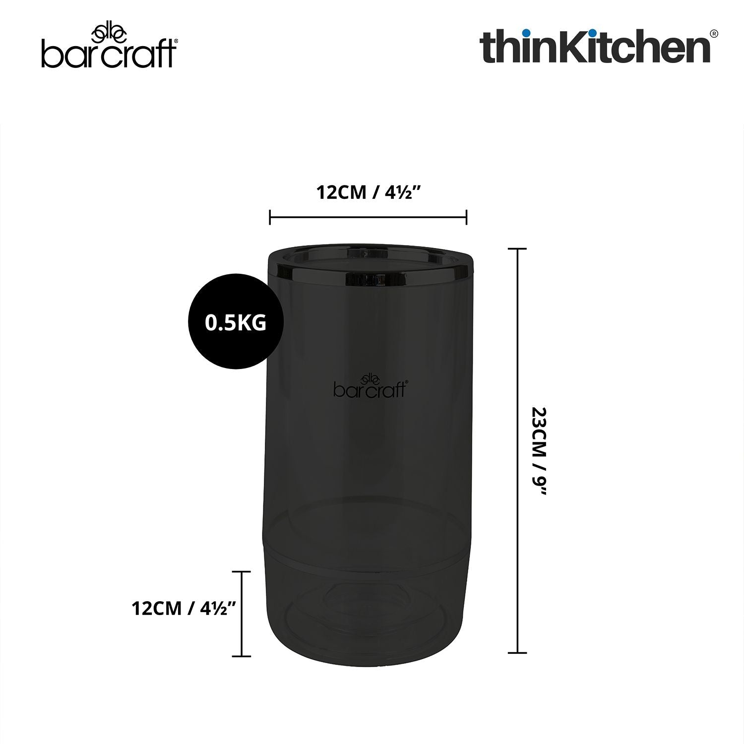 BarCraft Acrylic Double Walled Wine Cooler - 3