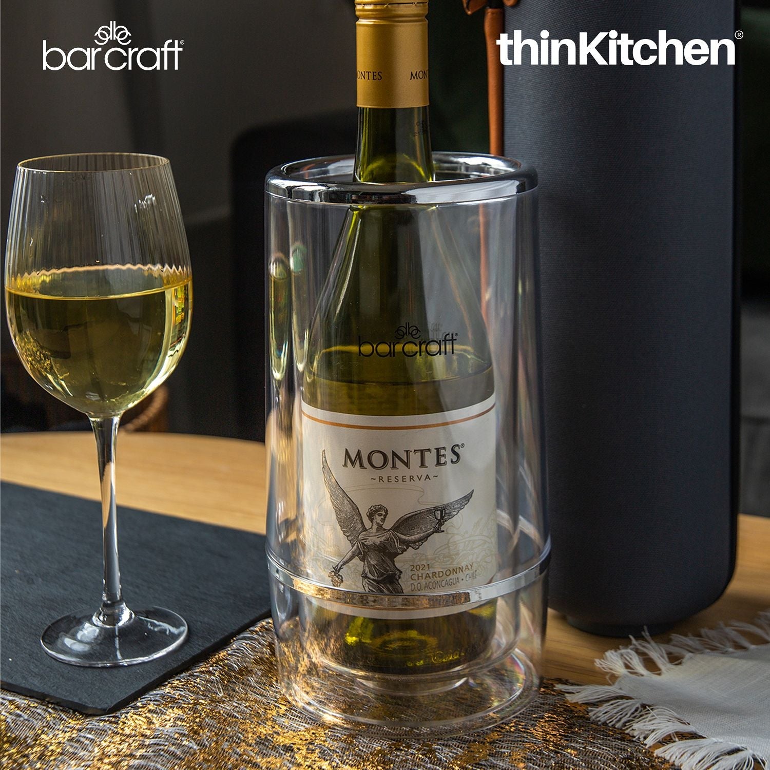 BarCraft Acrylic Double Walled Wine Cooler - 4