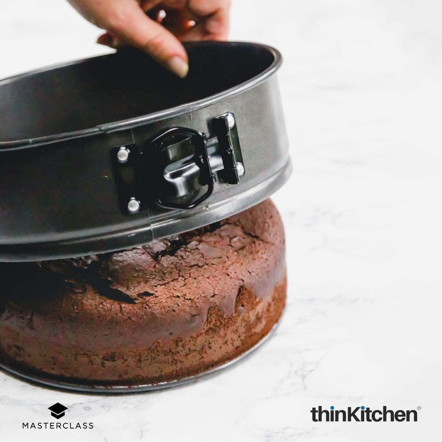 Masterclass Non-Stick Bake Pro Set: American Muffin Pan x Spring Form Loose Base Cake Pan (20cm) combo set