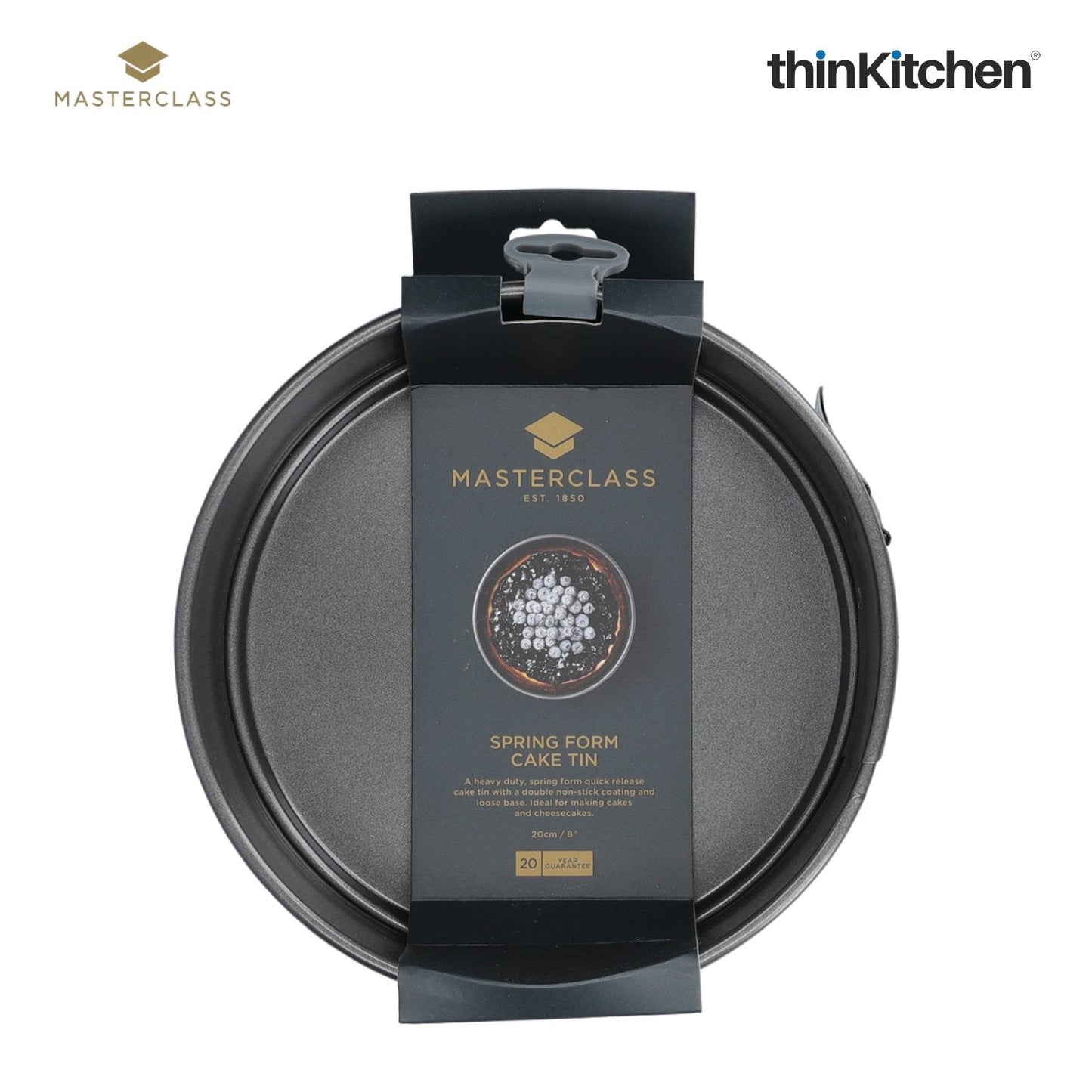 Masterclass Non-Stick Bake Pro Set: American Muffin Pan x Spring Form Loose Base Cake Pan (20cm) combo set