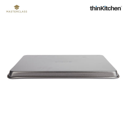 Masterclass Baker's Combo: Non-Stick 2-in-1 Divided Crisping Tray / Ridged Baking Tray x Double Layered Baking Sheet