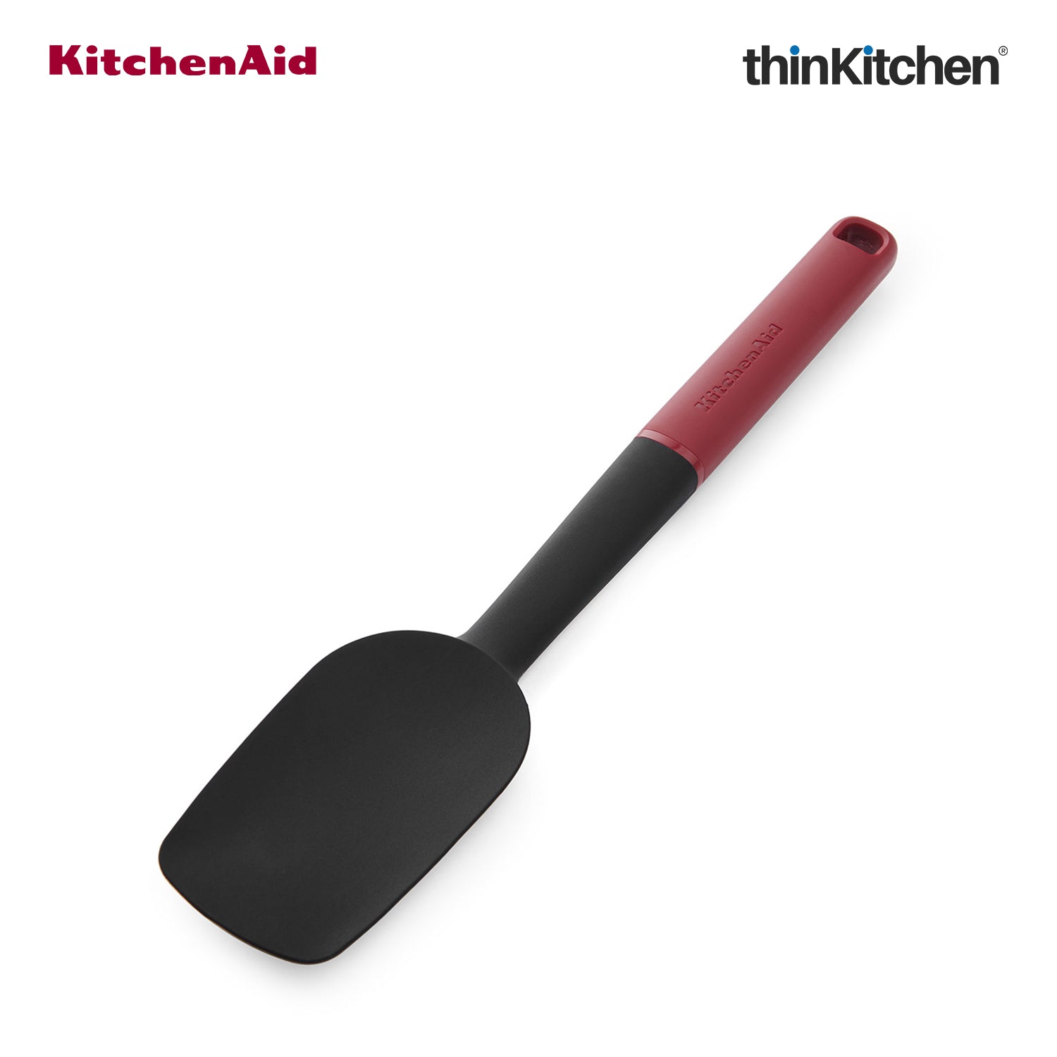 KitchenAid Premium Spoon Spatula Heat Resistant Silicone Multipurpose Cooking Utensil, Non-Stick Safe with Durable Handle - Empire Red, 30cms - 5