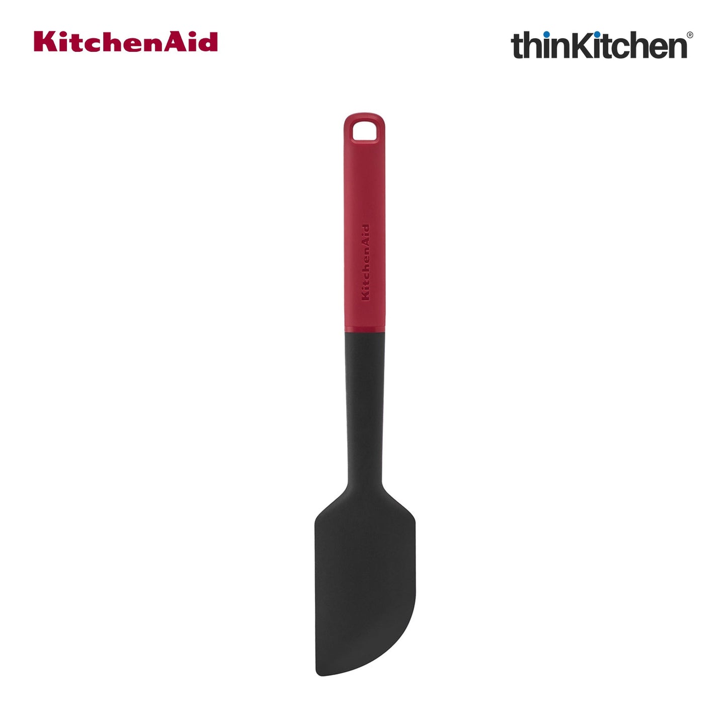 KitchenAid Premium Silicone Scraper Spatula, Heat Resistant, Non-Stick Safe Cooking Utensil, Baking and Mixing Spatula - Empire Red, 30cms