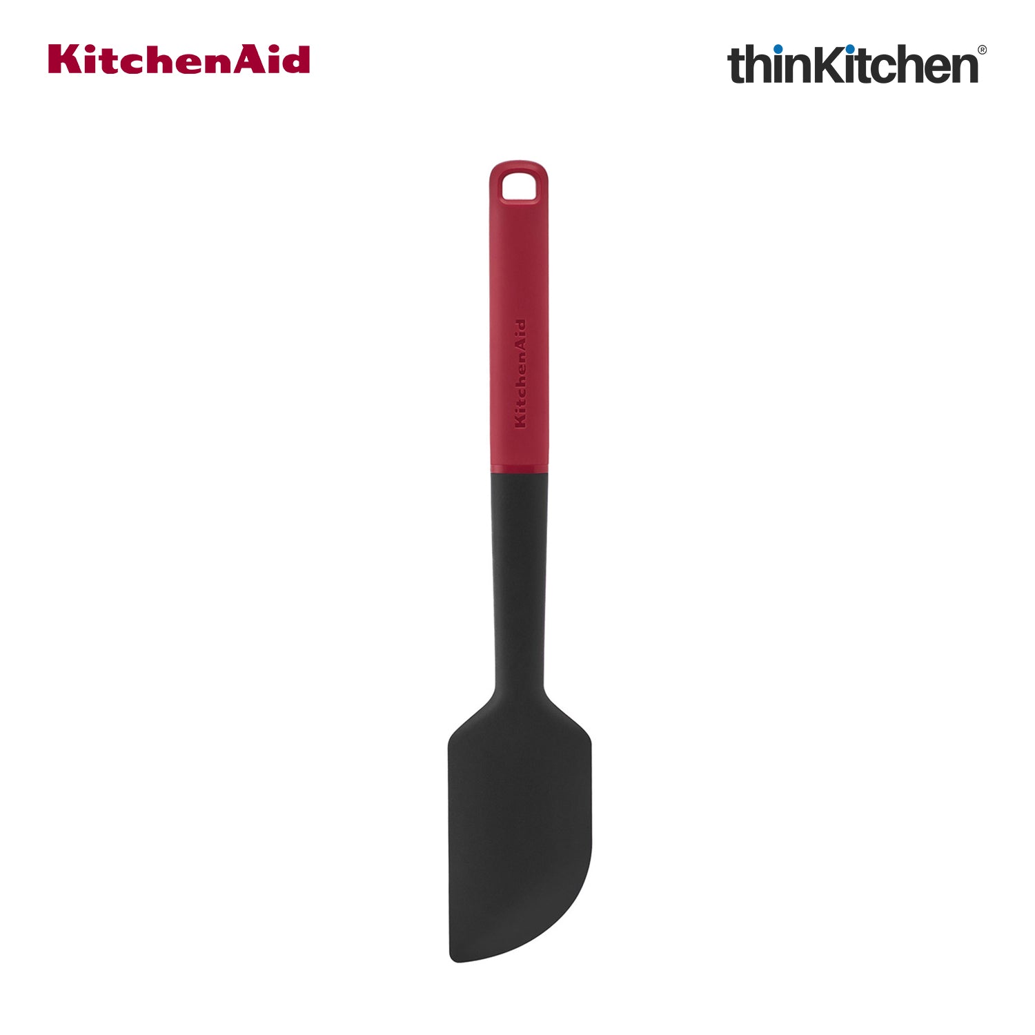 KitchenAid Premium Silicone Scraper Spatula, Heat Resistant, Non-Stick Safe Cooking Utensil, Baking and Mixing Spatula - Empire Red, 30cms - 7
