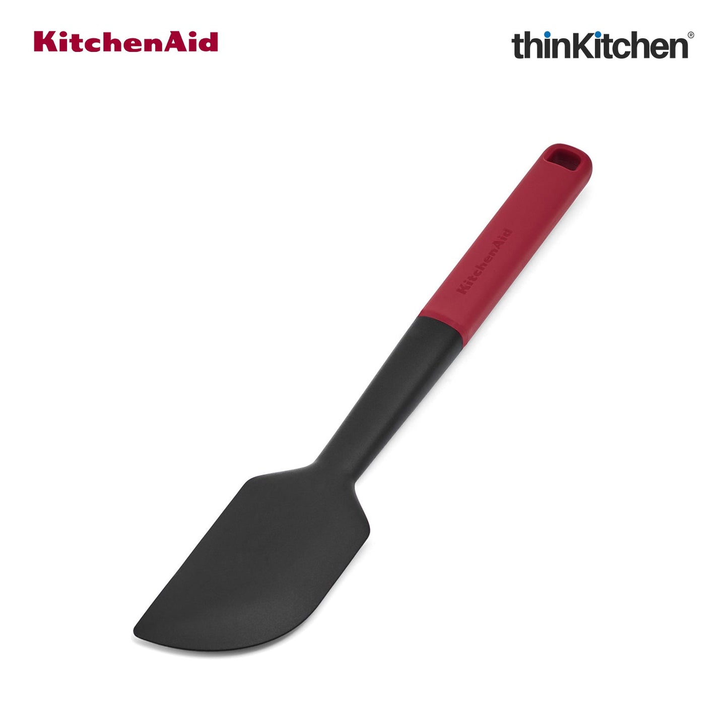 KitchenAid Premium Silicone Scraper Spatula, Heat Resistant, Non-Stick Safe Cooking Utensil, Baking and Mixing Spatula - Empire Red, 30cms