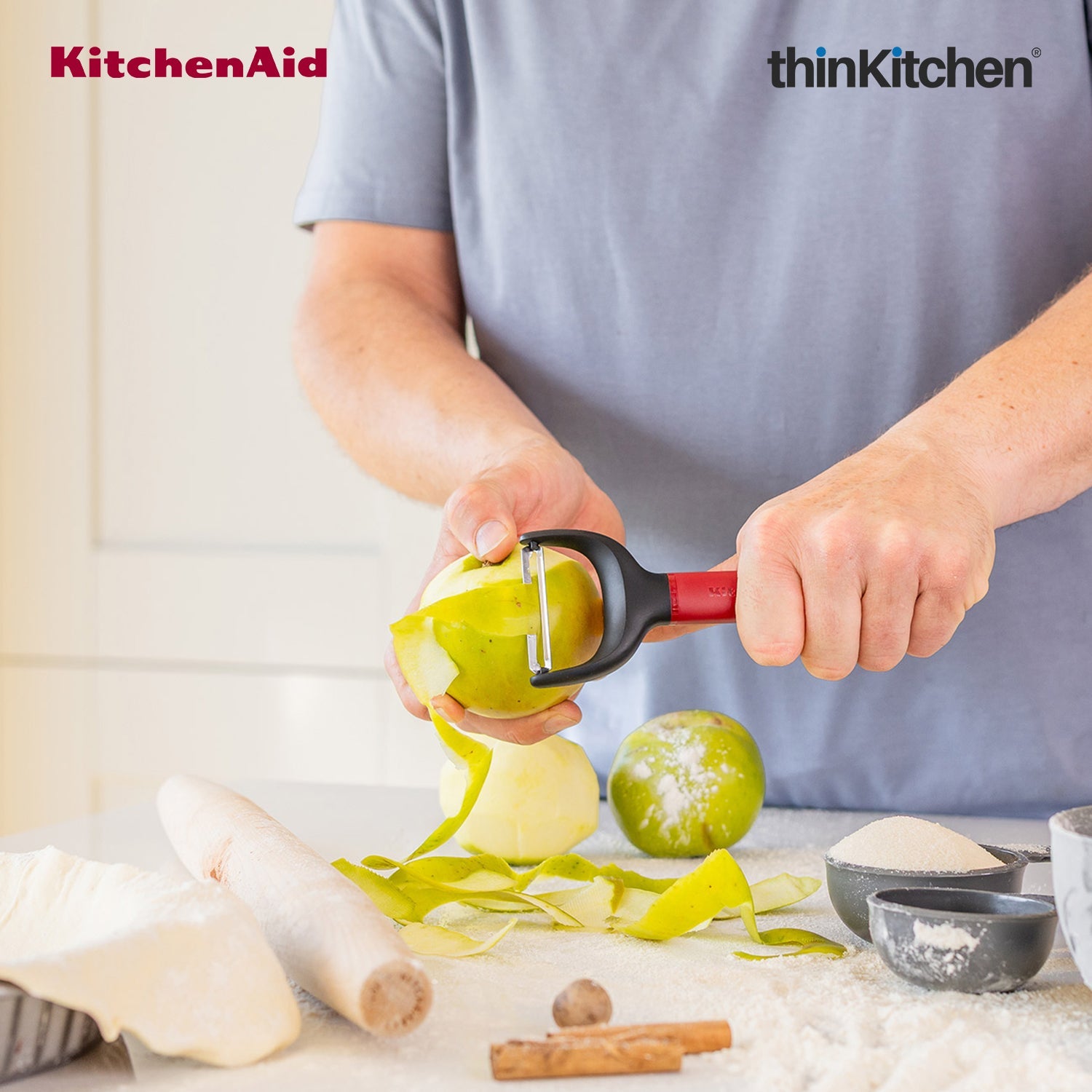 KitchenAid Premium Y-Peeler, Vegetable & Fruit Peeling Tool with Stainless Steel Blade, Potato Tomato Peeler, Dishwasher Safe - Empire Red, 17.5cms - 4