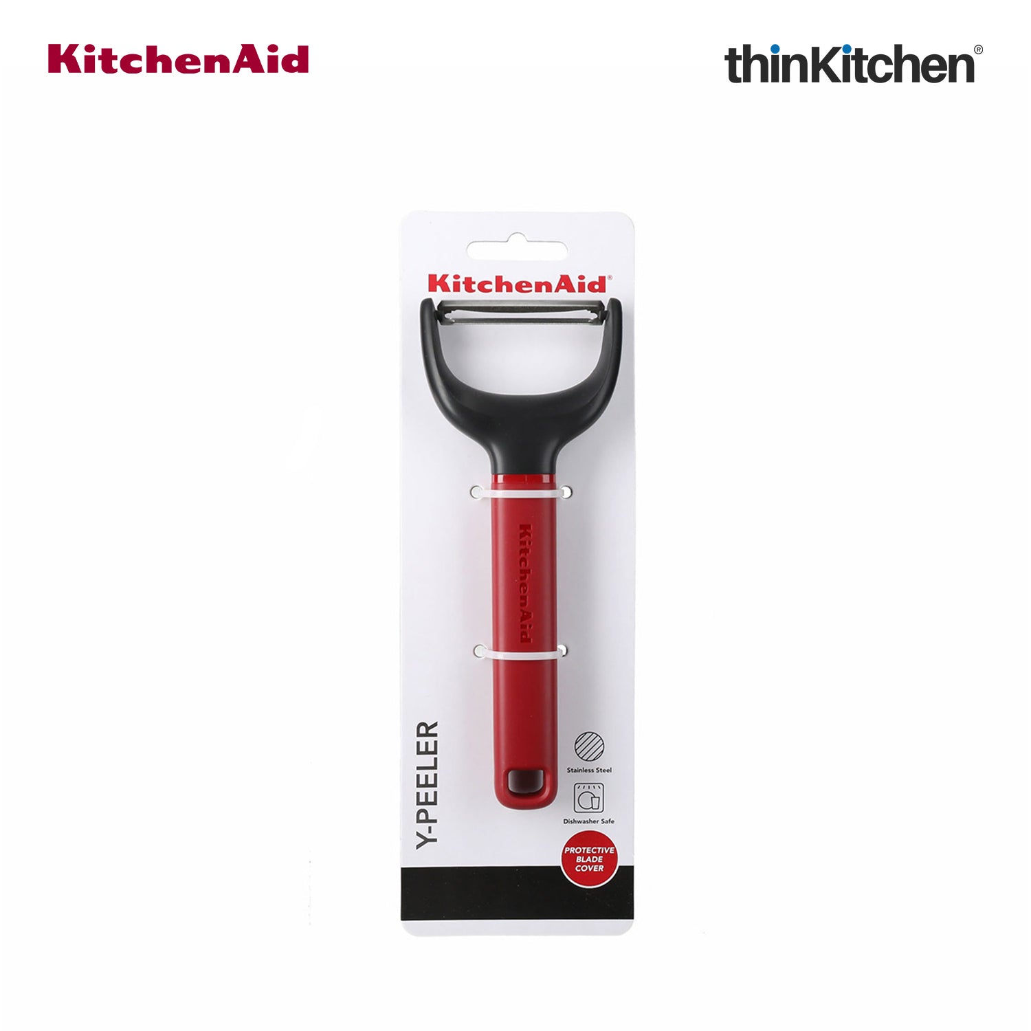 KitchenAid Premium Y-Peeler, Vegetable & Fruit Peeling Tool with Stainless Steel Blade, Potato Tomato Peeler, Dishwasher Safe - Empire Red, 17.5cms - 6