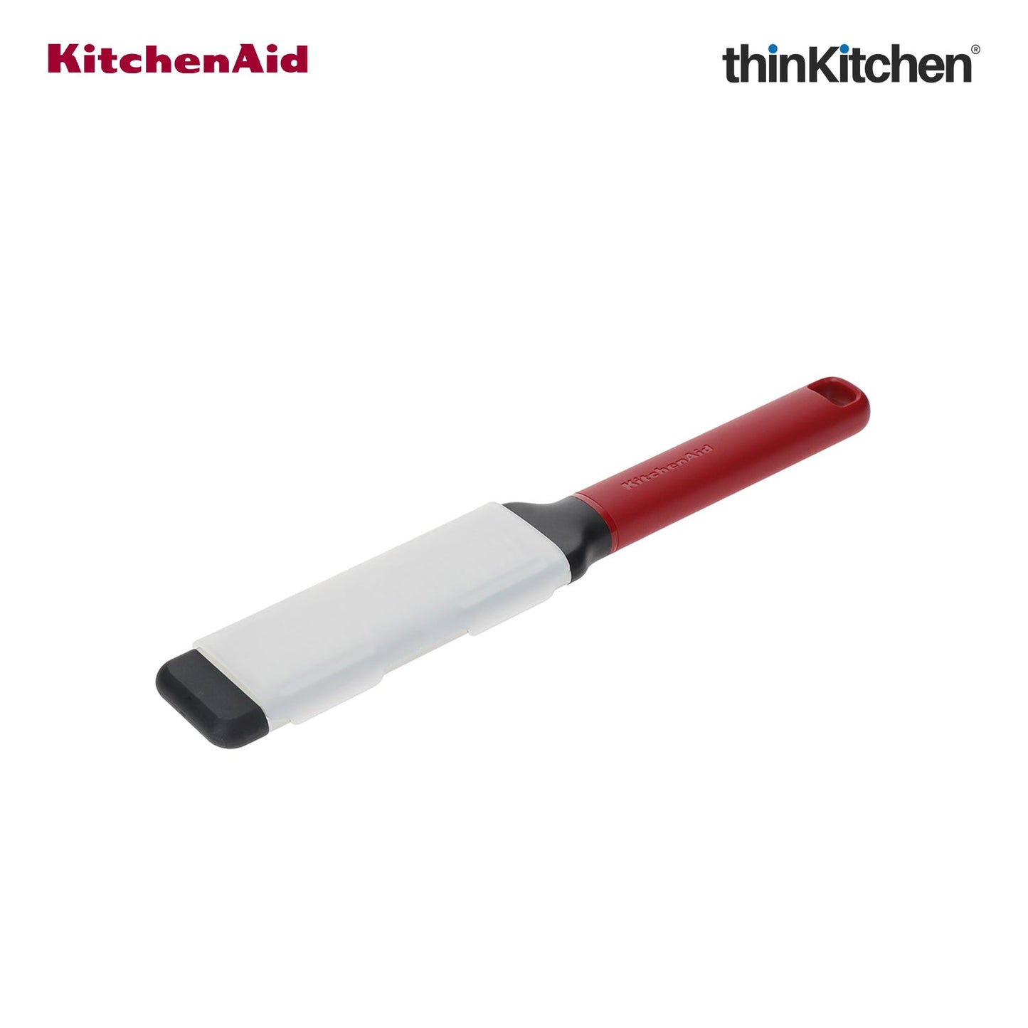 KitchenAid Premium Stainless Steel Fine Grater, Lemon Zester, Ginger Grater, Dishwasher Safe, Multipurpose Everyday Kitchen Tool - Empire Red