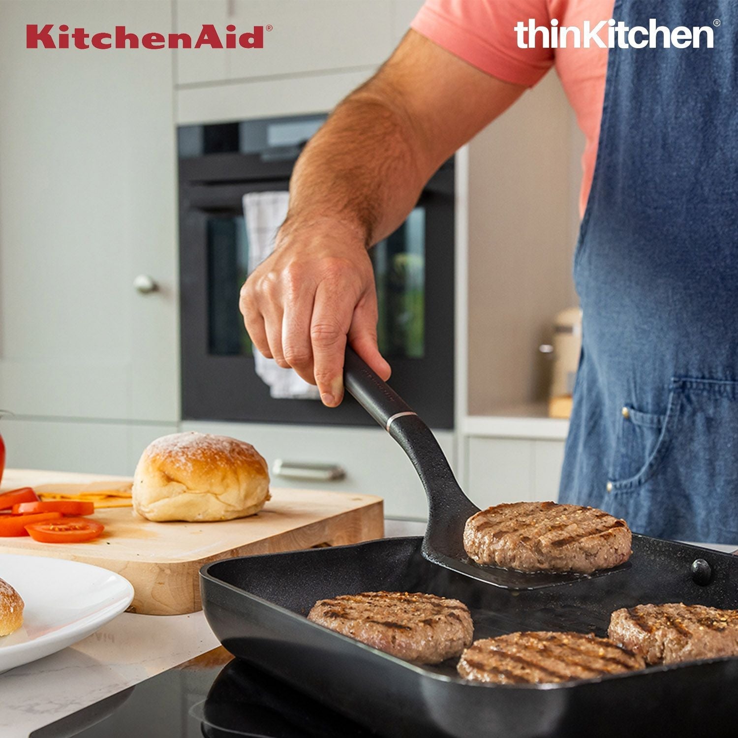KitchenAid Slotted Turner, Matte Black, Heat Resistant Cooking Utensil, Non-Stick Safe with Durable Handle, 34cm - 2