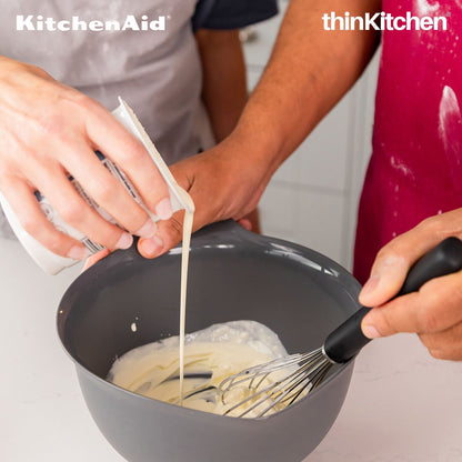 KitchenAid Utility Whisk, Matte Black, Heat Resistant Cooking Utensil, Non-Stick Safe with Durable Handle, 27cm