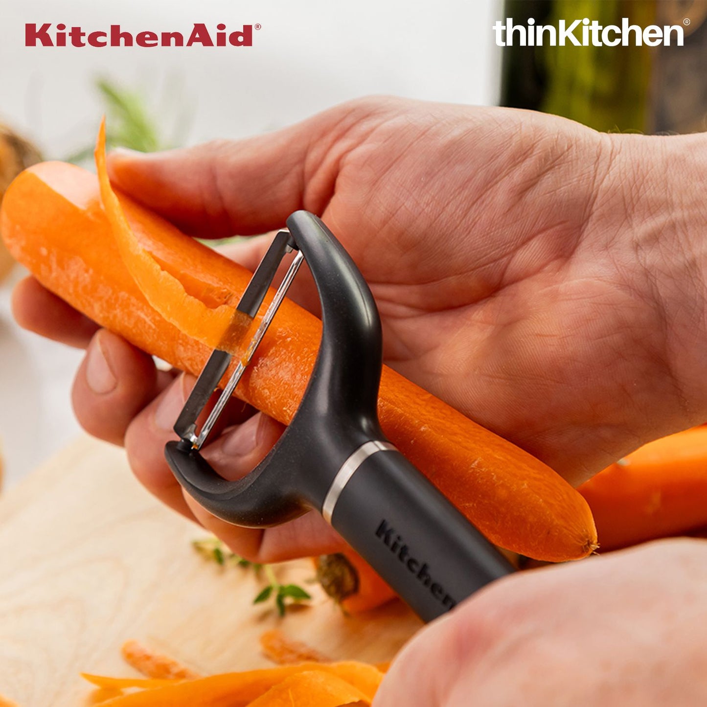 KitchenAid Y-Peeler, Matte Black, Vegetable Peeling Tool with Stainless Steel Blade and Durable Handle, Dishwasher Safe, 17.5cm