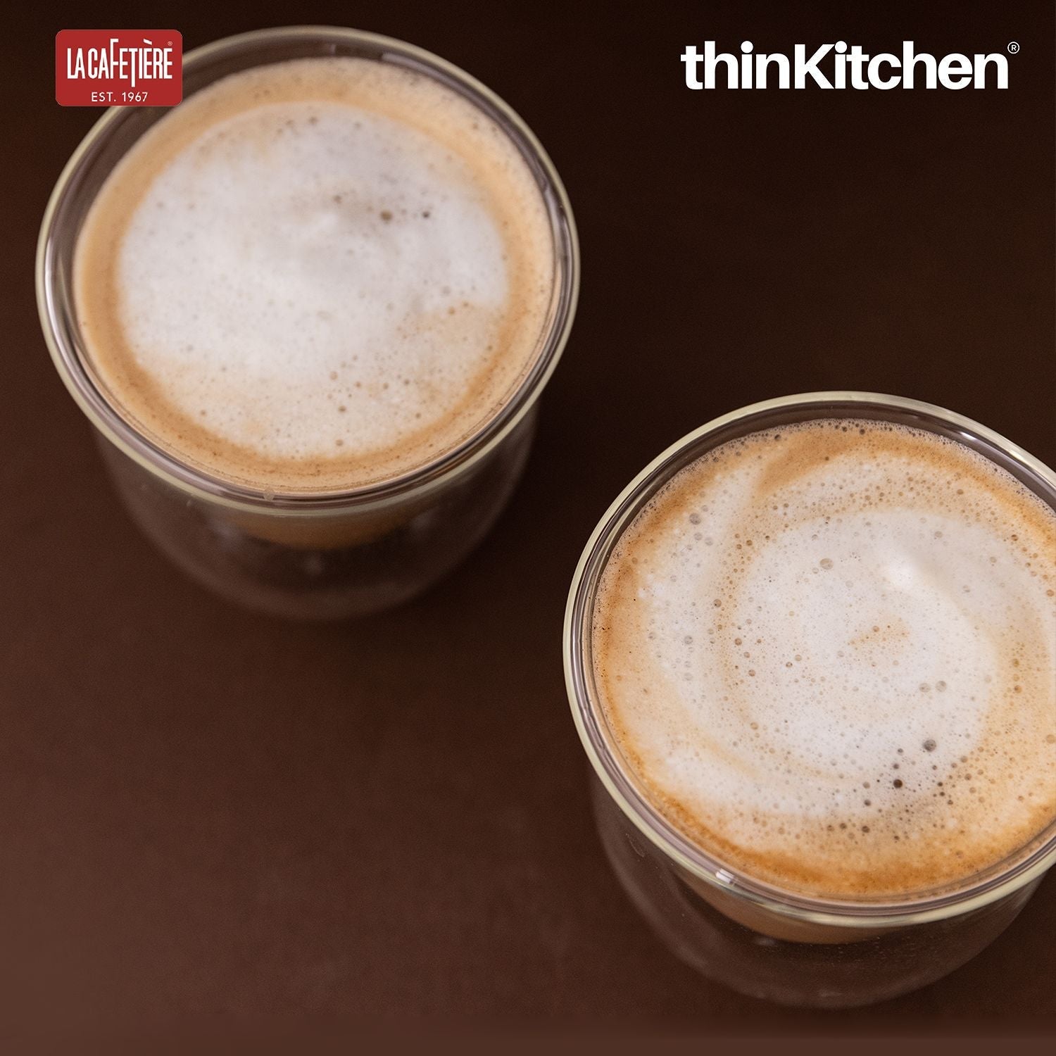 La Cafetiere Set of 2 Double-Wall Cappuccino Glasses - 1