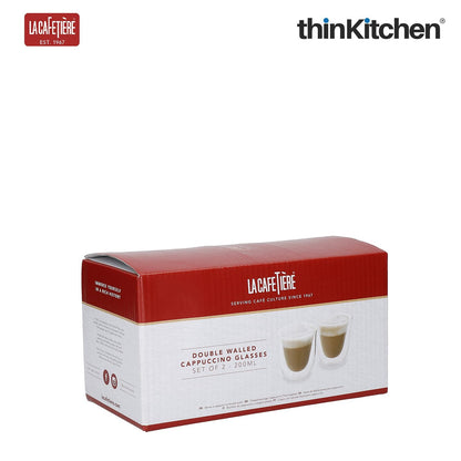 La Cafetiere Set of 2 Double-Wall Cappuccino Glasses