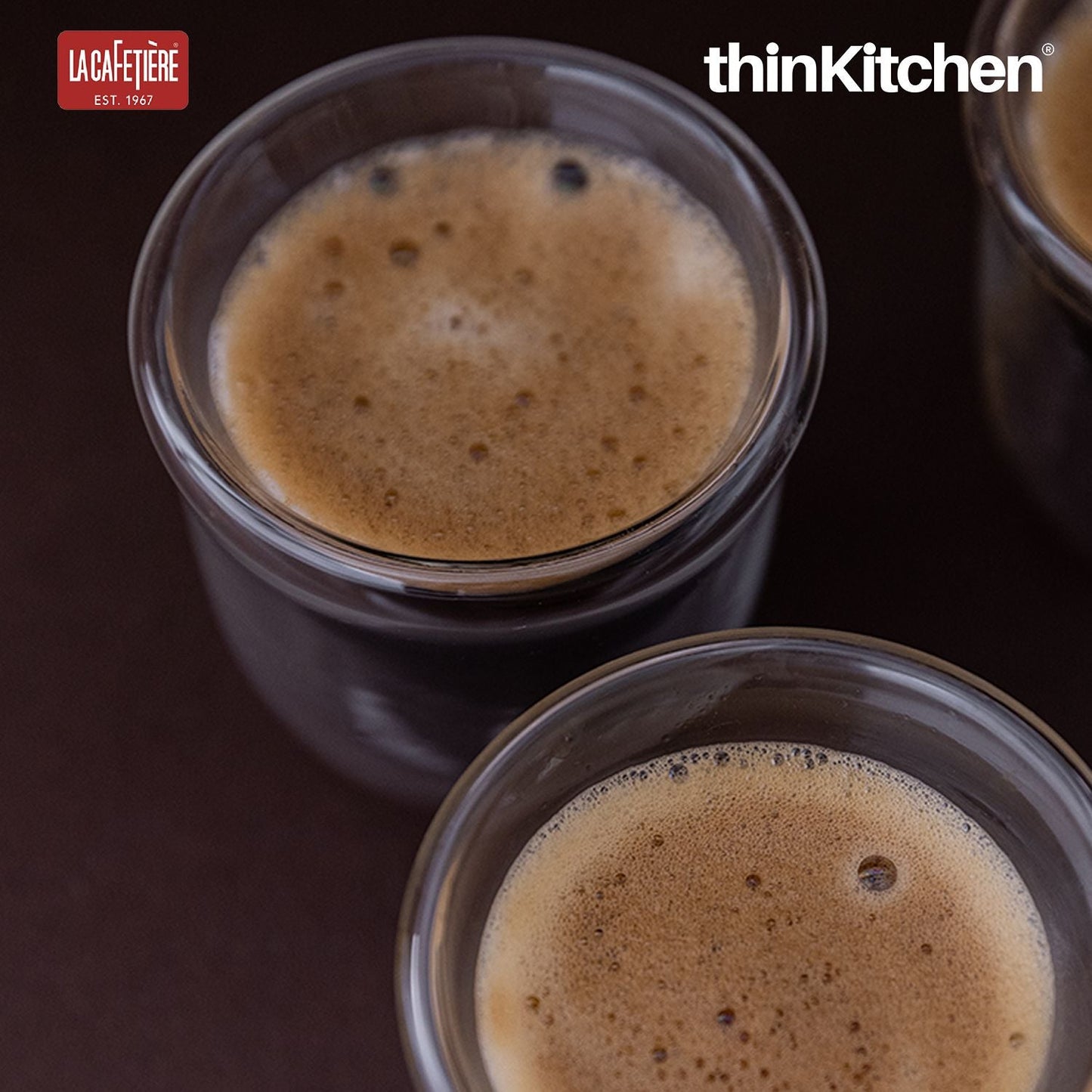 La Cafetiere Set of 4 Double-Wall Espresso Cups