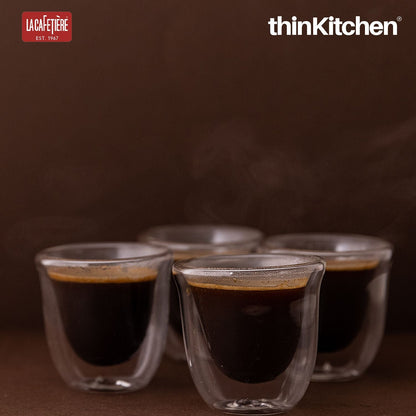 La Cafetiere Set of 4 Double-Wall Espresso Cups