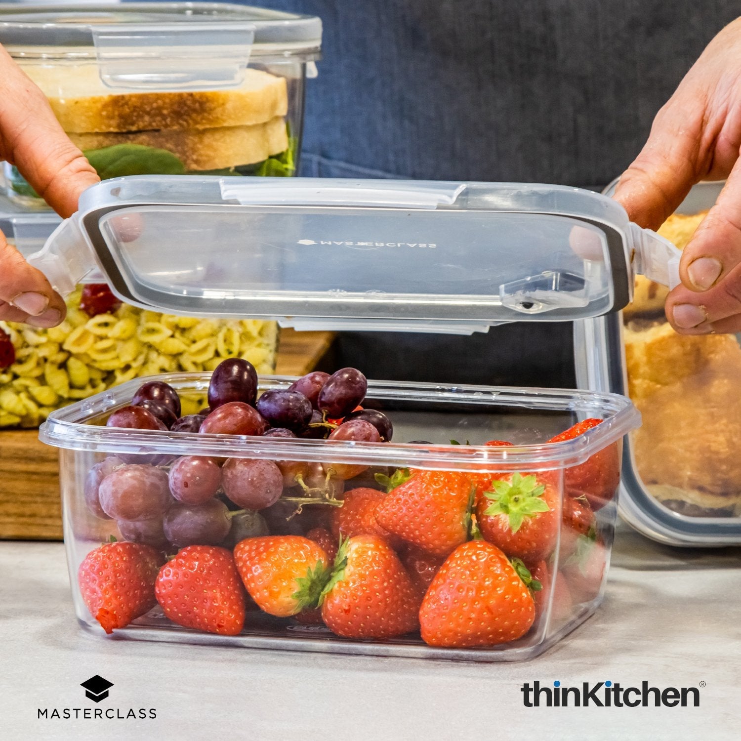 MasterClass Recycled Eco Snap Food Storage Container (Square x Rectangle) - 8