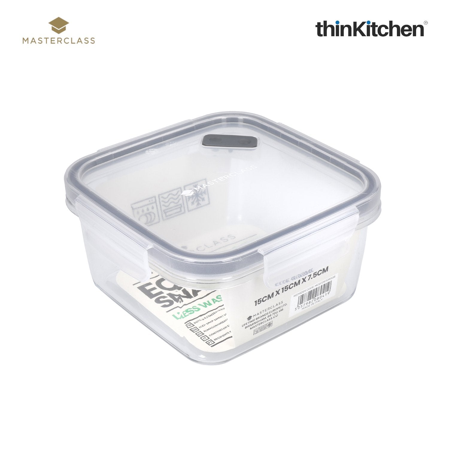 MasterClass Recycled Eco Snap Food Storage Container (Square x Rectangle) - 3