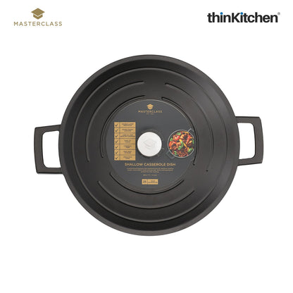 Masterclass Masterclass Cast Aluminium Cookware Masterclass Cast Aluminium Shallow Casserole Dish, 28Cm/4 Litre, Gift Boxed