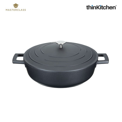 Masterclass Masterclass Cast Aluminium Cookware Masterclass Cast Aluminium Shallow Casserole Dish, 28Cm/4 Litre, Gift Boxed