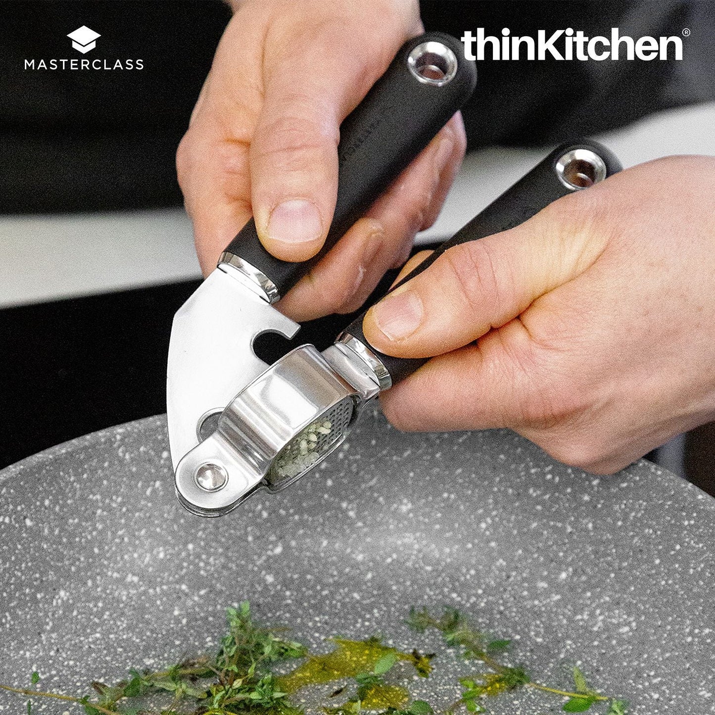 MasterClass Soft Grip Stainless Steel Garlic Press