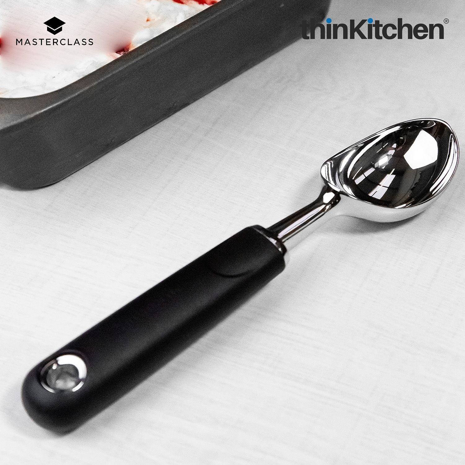 MasterClass Soft Grip Stainless Steel Ice Cream Scoop - 5