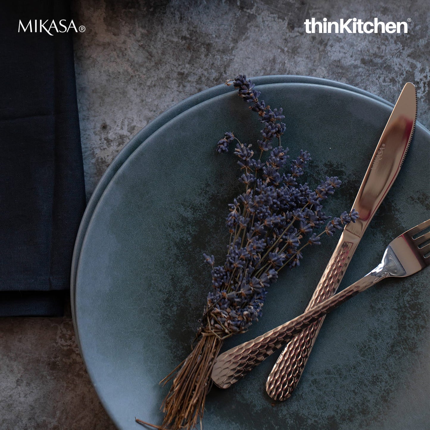 Mikasa Reactive Blue Twelve Piece Stoneware Dinnerware Set, Gift Boxed