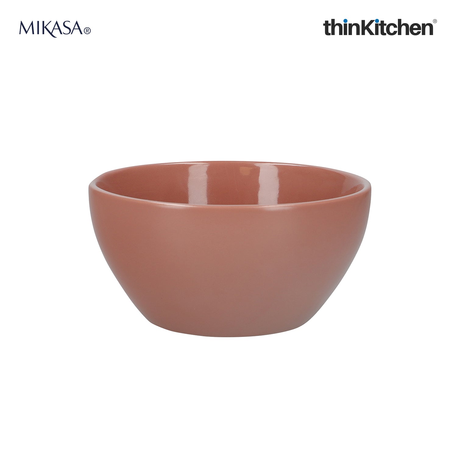 Mikasa Serenity Dining Set: Ceramic 24.5cm Dinner Plate x 15cm Ceramic Bowl, Pink - 8
