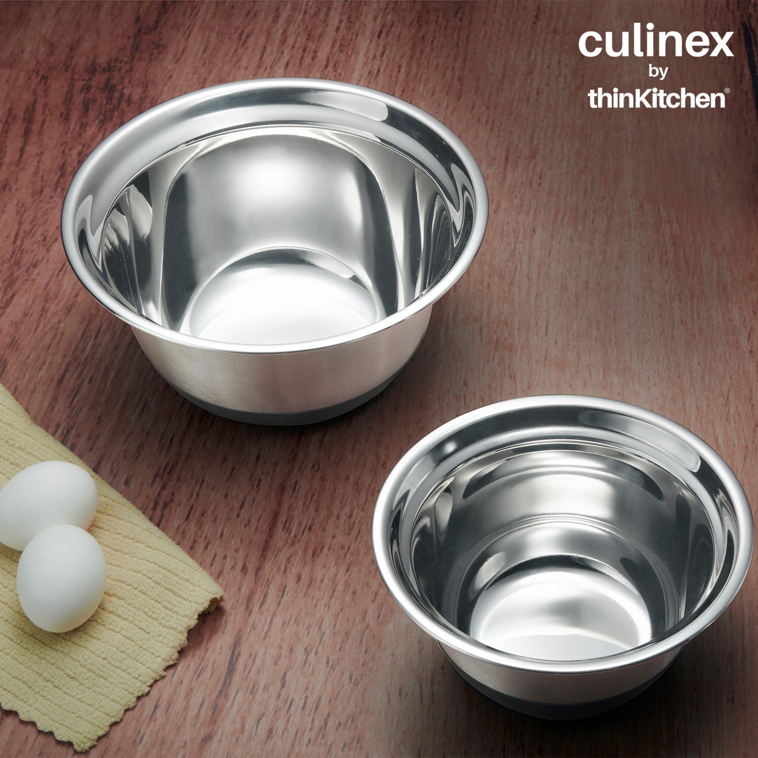 Culinex by thinKitchen| 18/8 Stainless Steel Mixing Bowl Set of 2 - 5