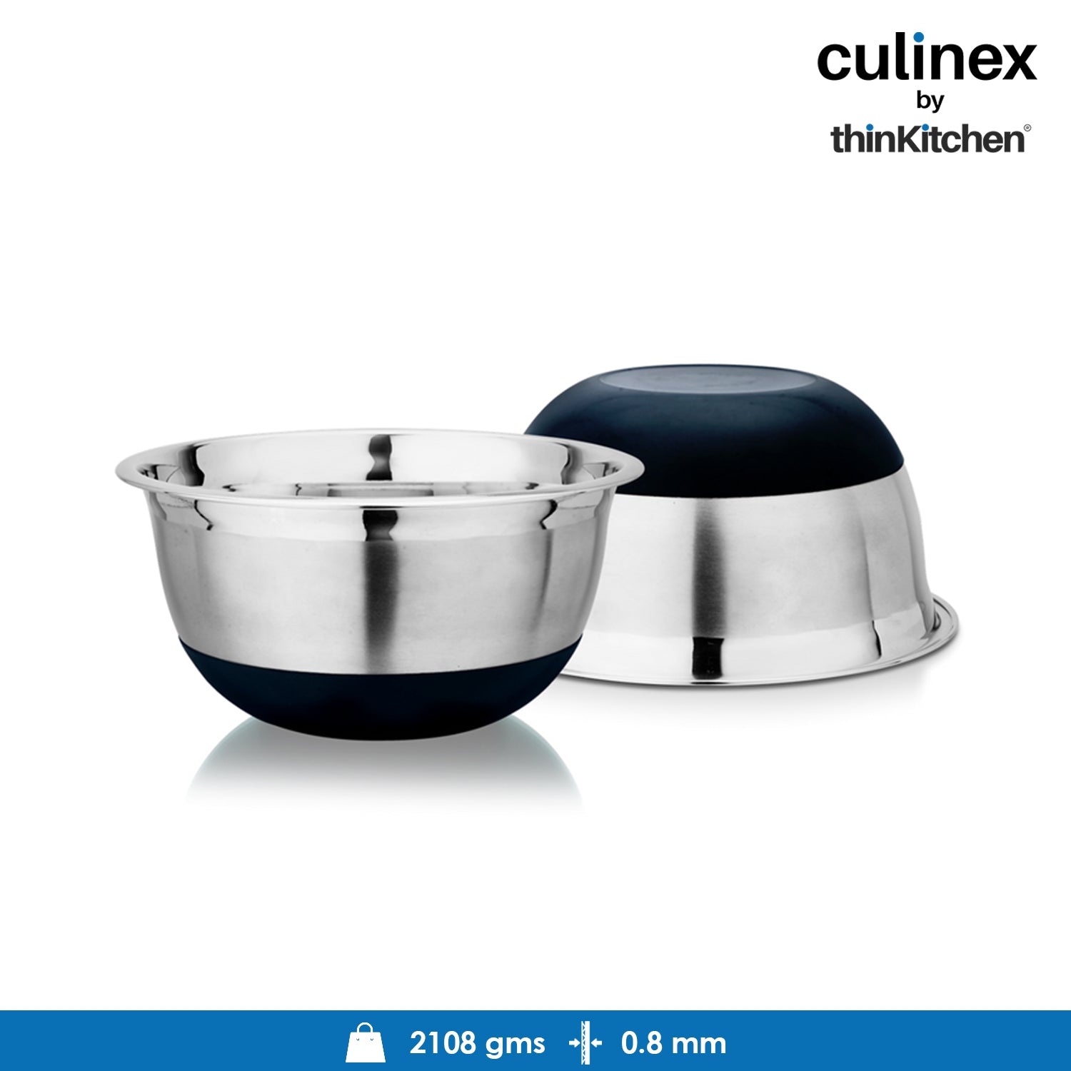 Culinex by thinKitchen| 18/8 Stainless Steel Mixing Bowl Set of 2 - 3