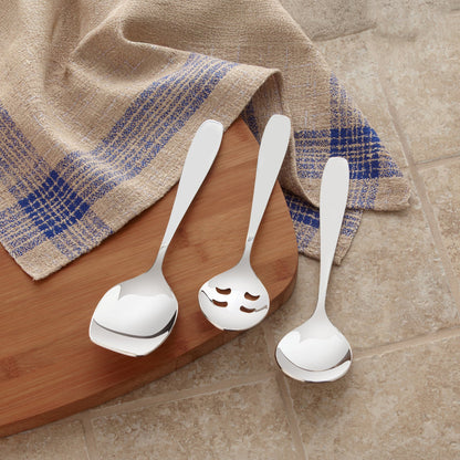 Deluxe Oval Spoon | SS 430 Stainless Steel, 241mm | Dishwasher Safe, Recyclable, Set of 2