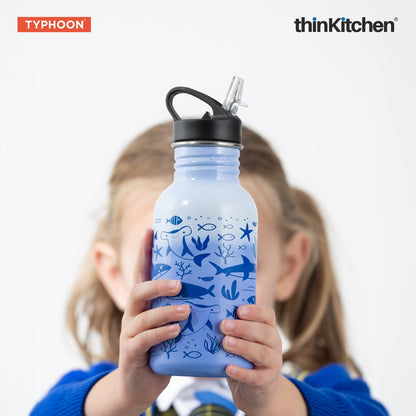 Typhoon x Brabantia combo set: Pure Color Change Sealife Bottle x Make & Take Large Lunch Box