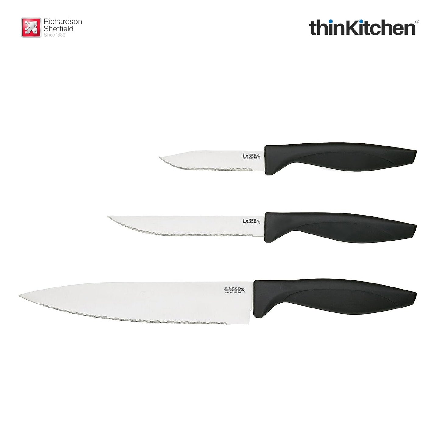 Richardson Sheffield Laser Cuisine Stainless Steel Starter Set Set of 3
