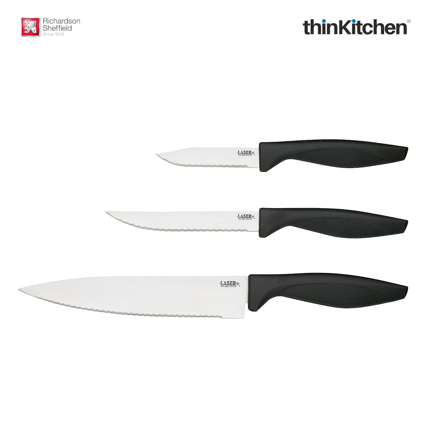 Richardson Sheffield Laser Cuisine Stainless Steel Starter Set Set of 3 - 2