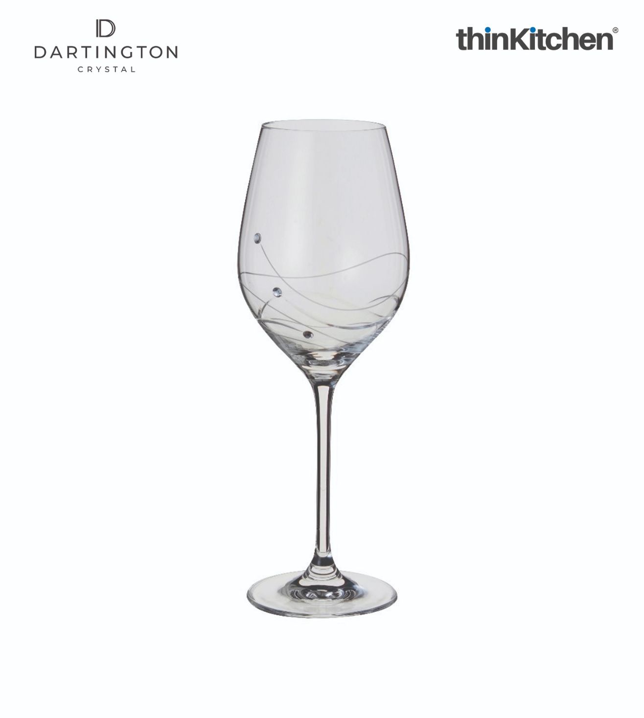 Dartington Wine Glasses Glitz Crystal 330ml Set of 2 - 3