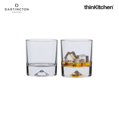 Dartington Dimple Double Old Fashioned Whiskey Glass Tumblers – Set of 2, 285ml
