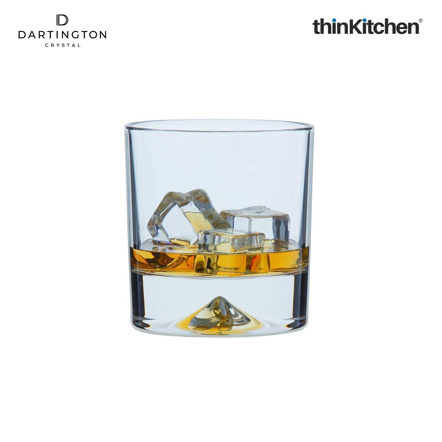 Dartington Dimple Double Old Fashioned Whiskey Glass Tumblers – Set of 2, 285ml - 3