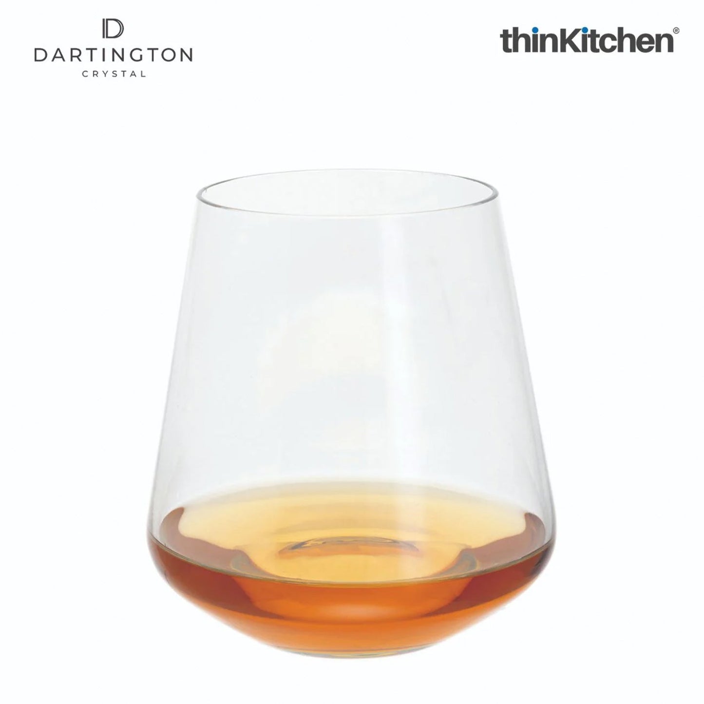 Dartington Crystal Cheers Tumbler Glass, Set of 4