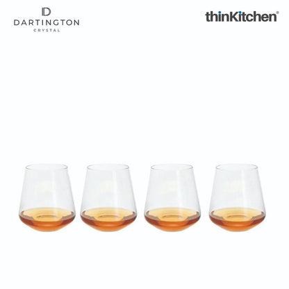 Dartington Crystal Cheers Tumbler Glass, Set of 4