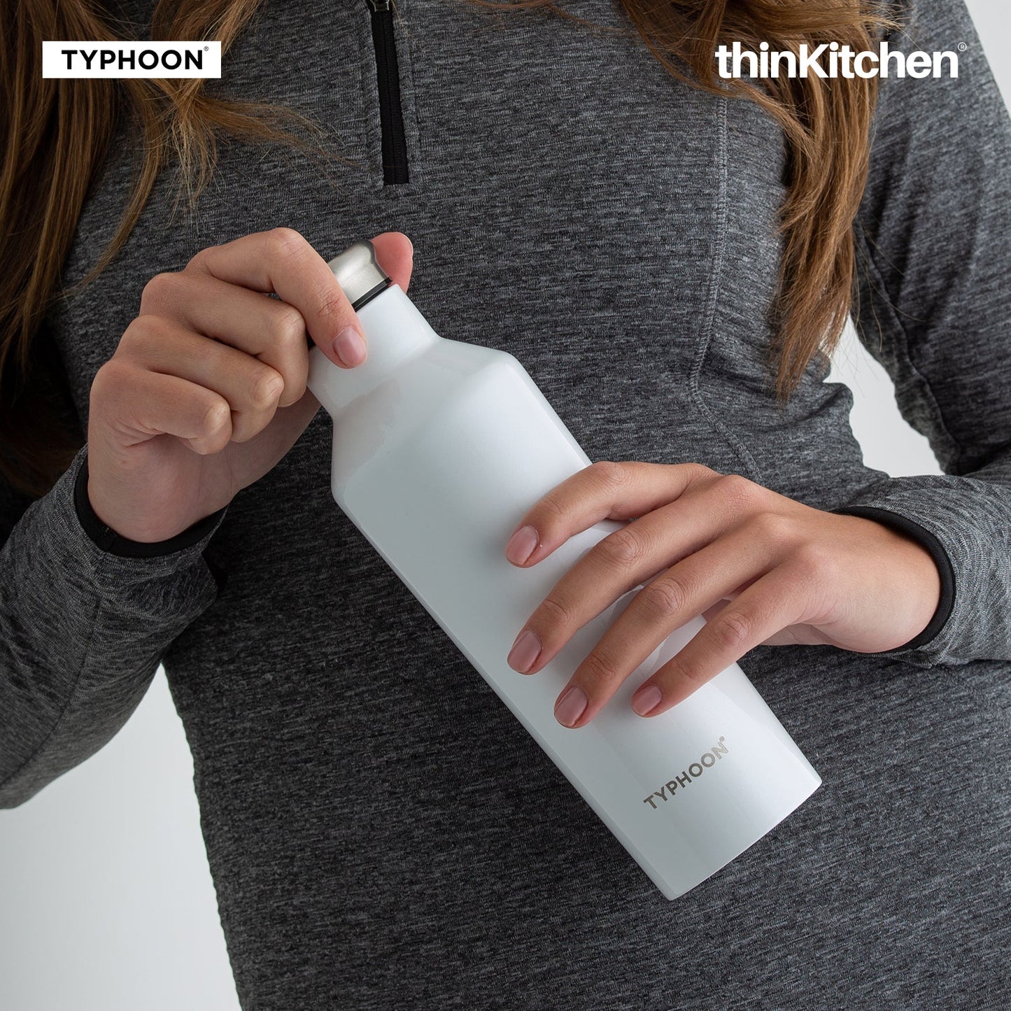 Typhoon Pure Single Wall Bottle White 800ml