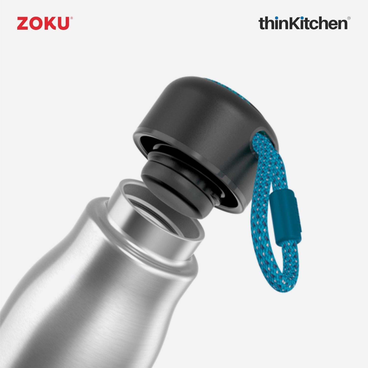 Zoku Silver Vaccum Insulated Stainless Steel Bottle - 4