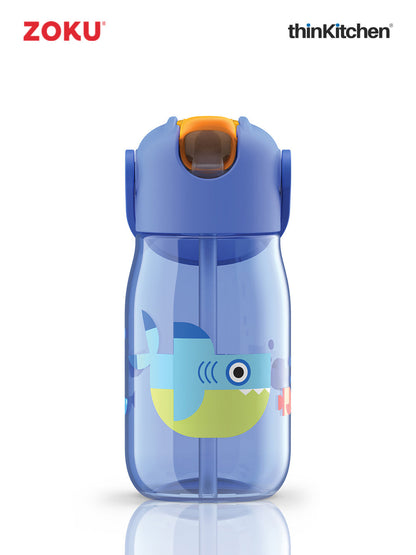 zoku-combo-set-of-kids-flip-straw-bottle-blue-x-neat-bento-box-blue