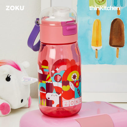 Zoku Flip Gulp Kids Bottle Pink