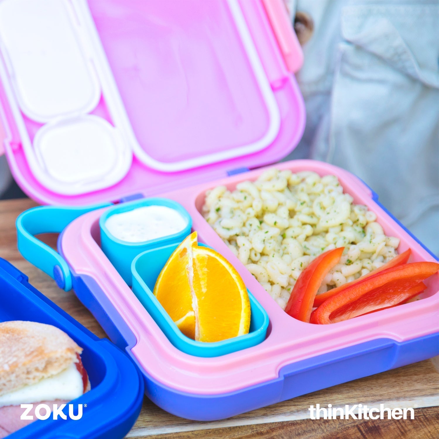 Zoku Pink Party Combo Set- Neat Bento Box x Flip Gulp Bottle - 7