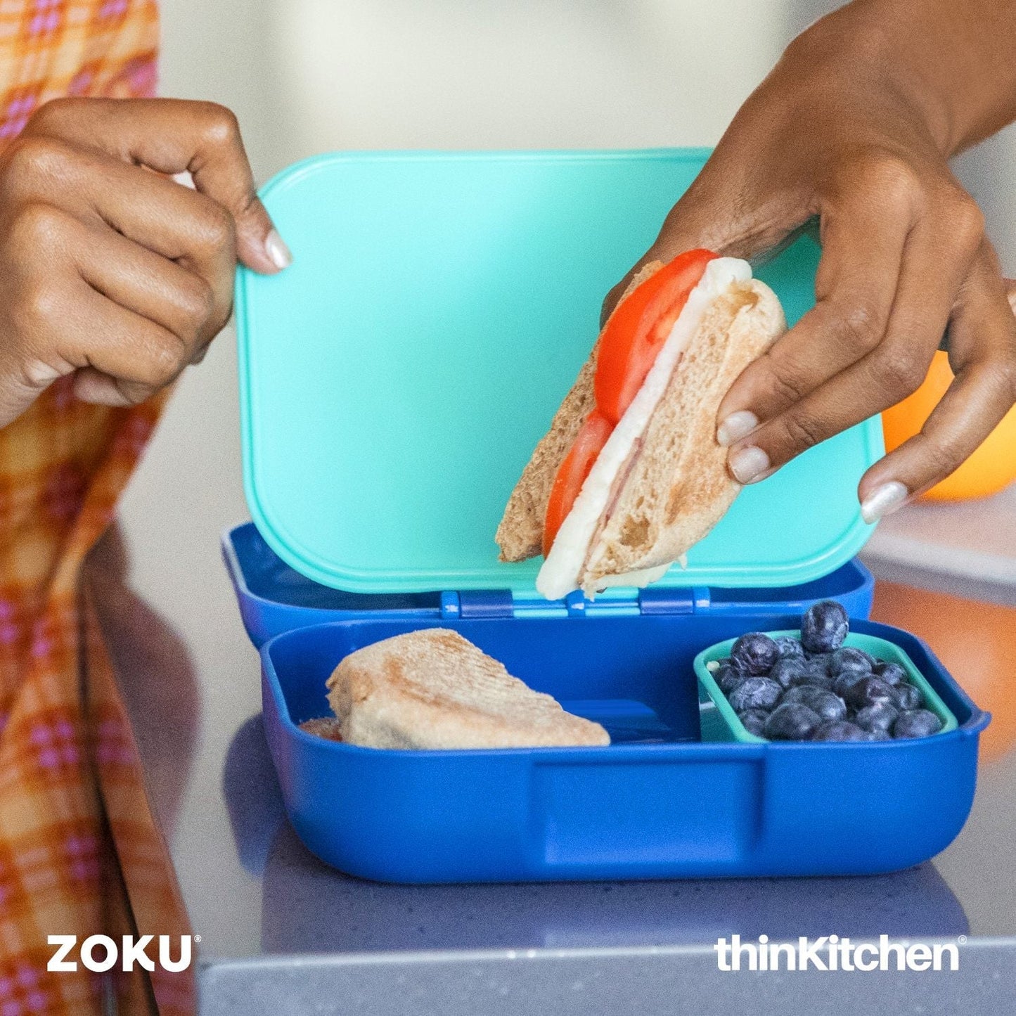 zoku-combo-set-of-kids-flip-straw-bottle-blue-x-neat-bento-box-blue