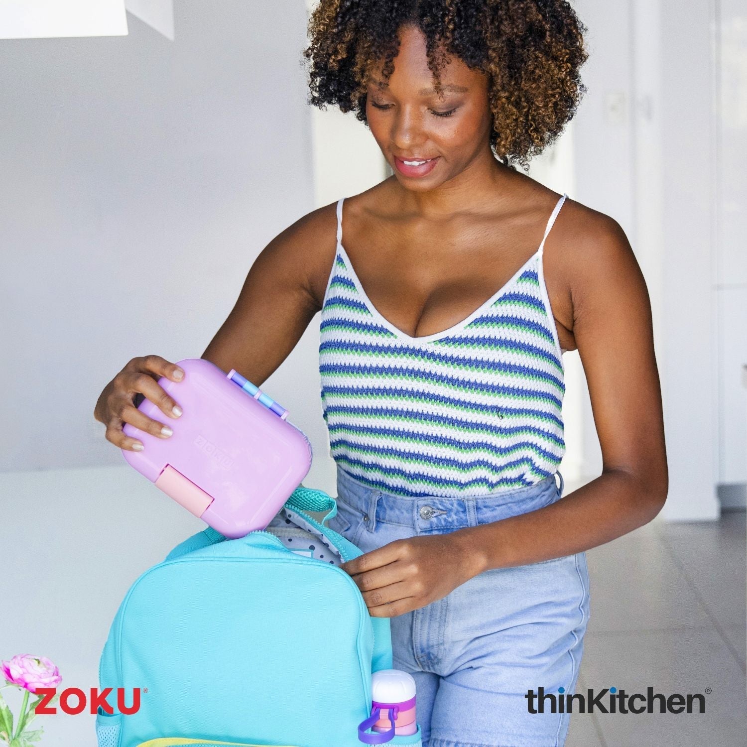 Combo Set of Zoku Bento Kids Lunch Box and Typhoon Pure Color-change Dinosaur Bottle - 6