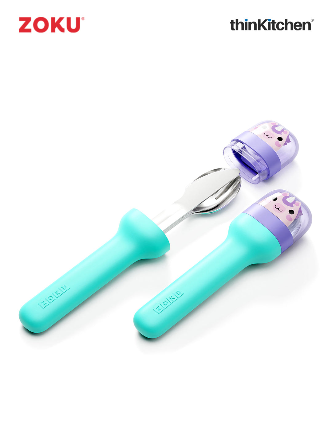 Zoku Stainless Steel Kids Pocket Utensil Sets (Unicorn & Kitty combo sets) - 13