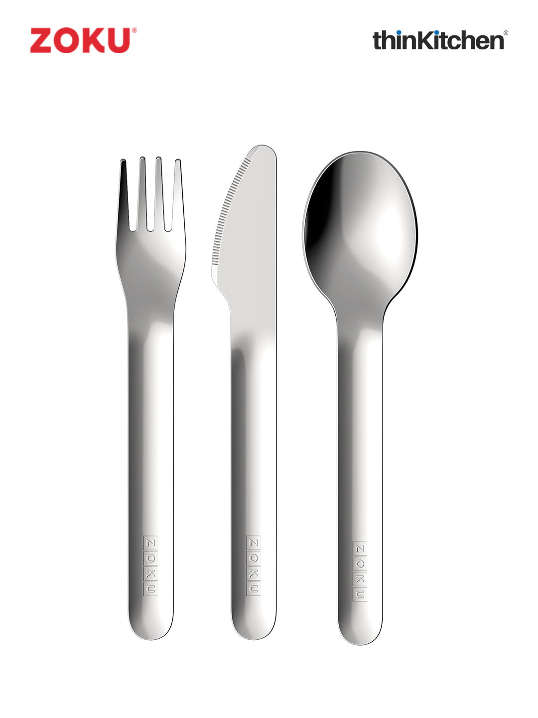 Zoku Unicorn Kids Pocket Utensil Set – Stainless Steel Knife Fork Spoon Set with Travel Case, BPA-Free - 6