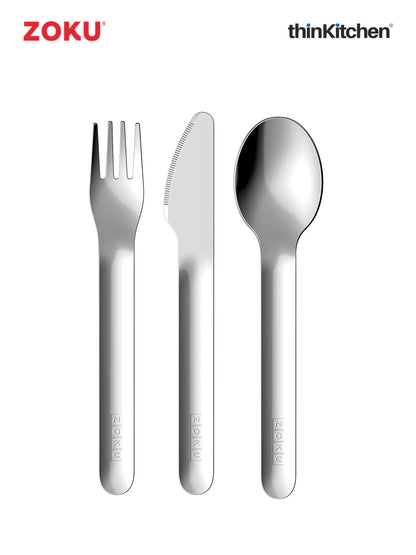 Zoku Stainless Steel Kids Pocket Utensil Sets (Unicorn & Kitty combo sets)
